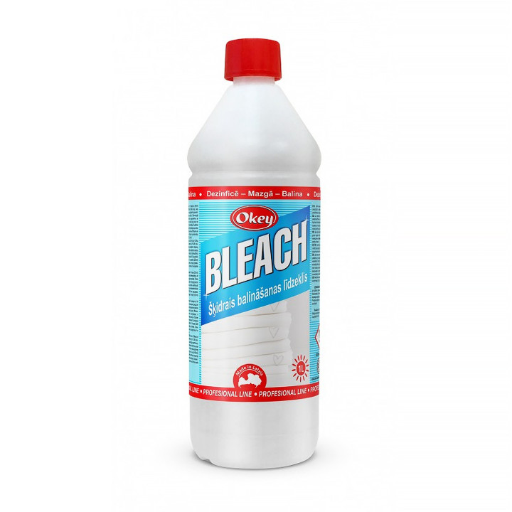 OKEY – Bleach – Balināšanas, dezinfekcijas un tīrīšanas līdzeklis – dažādi tilpumi