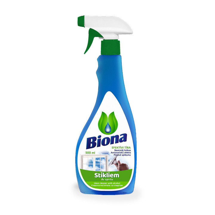 BIONA – Nettoyant Vitres et Vitrines avec Alcool – 500 ml