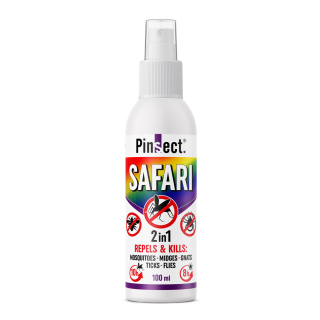 Pinsect – SAFARI 2 en 1 – repelente e insecticida - 100 ml